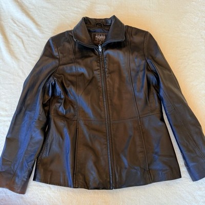 Vintage Y2K Wilson's Leather Pelle Studio Blazer M Black Genuine Leather Jacket