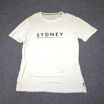 Kathmandu Shirt Womens 12 yellow summer Short Sleeve cotton sydney logo Size 12