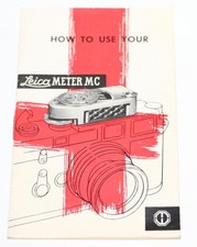 Leica Meter MC Original Instructions  Incident Adapter Free USA Shipping NICE