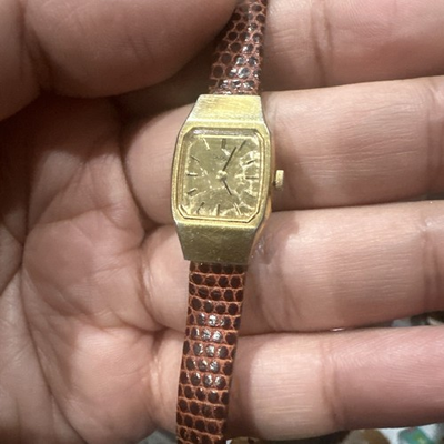 #ad Vintage Pulsar 5389 Gold Tone Women’s Watch For Repair Not Working $12.15