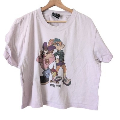 Looney Tunes x Teddy Fresh Cotton T-Shirt Crop Graphic Womens Cut Size 3XL