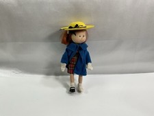Madeline Doll 8" Eden 1996 Madeline in Blue Coat Yellow Hat Plush Cloth Doll