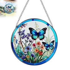 Stained Glass Window Hanging Sun Catchers Indoor Window For Windows Hanging