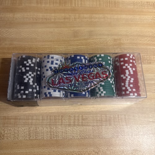 Tournament Clay Las Vegas Nevada Professional Weight Poker Chips 100Ct 11.5g