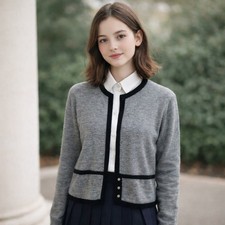 Vtg Talbott Givenchy Design Cardigan Womens M Gray 60s Retro Preppy Capsule