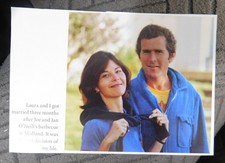 George W. Bush and Laura Bush in Texas in the late 1970s -- book clipping