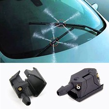 2 Pcs Front Windshield Washer Nozzles Arm Mounted Spray Jets Universal Car