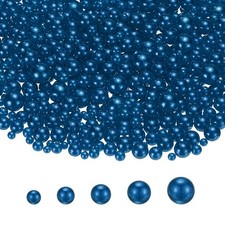 1000 Pcs No Hole Pearls, Mini Round Faux Pearl, Dark Blue