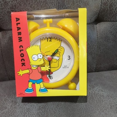  Y2k Wesco Bart Simpson Doppelglockenwecker Gelb Neu & Originalverpackt Baujahr 2000