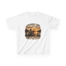 Dad and Daughter Spending Time  Wasting Cricket Kids Heavy Cotton  Tee