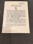 Genuine GSA Certificate Card for Black Box 1883 Carson City Morgan Silver Dollar