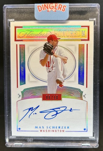 2021 Panini Flawless Max Scherzer Honored Ink Auto Autograph #/10 Nationals
