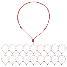 30pcs Adjustable Necklace Cords 1.5MM 12.6-25.2 Inch Handmade Craft Ropes Red