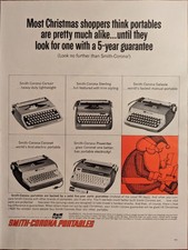 Smith-Corona Portable Typewriter Vintage 1963 LIFE Magazine Folio Print Ad