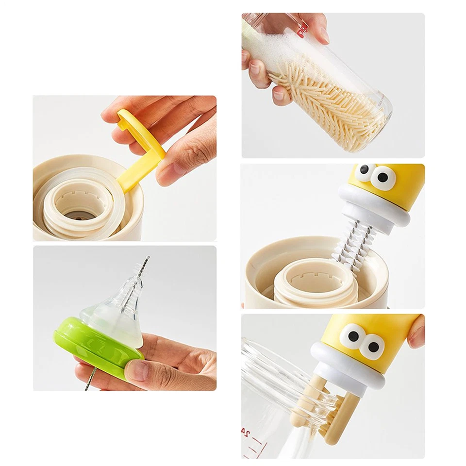 1x Silicone Bottle Brush 5-In-1 Multifunctional Cleaning Brush For Cups Bottles - Image 2 of 4