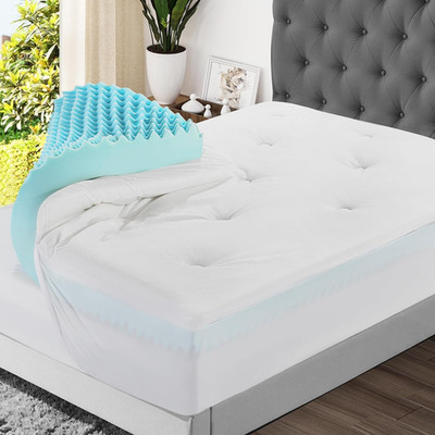 6'' Extra Thick Dual Layer Mattress Topper for Back Pain Relief - Queen Size