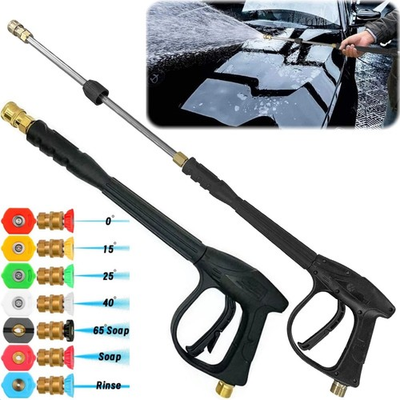 #ad High Pressure 5800PSI Car Power Washer Gun Spray Wand Lance 7 Nozzle Tool 1 4quot; $25.94
