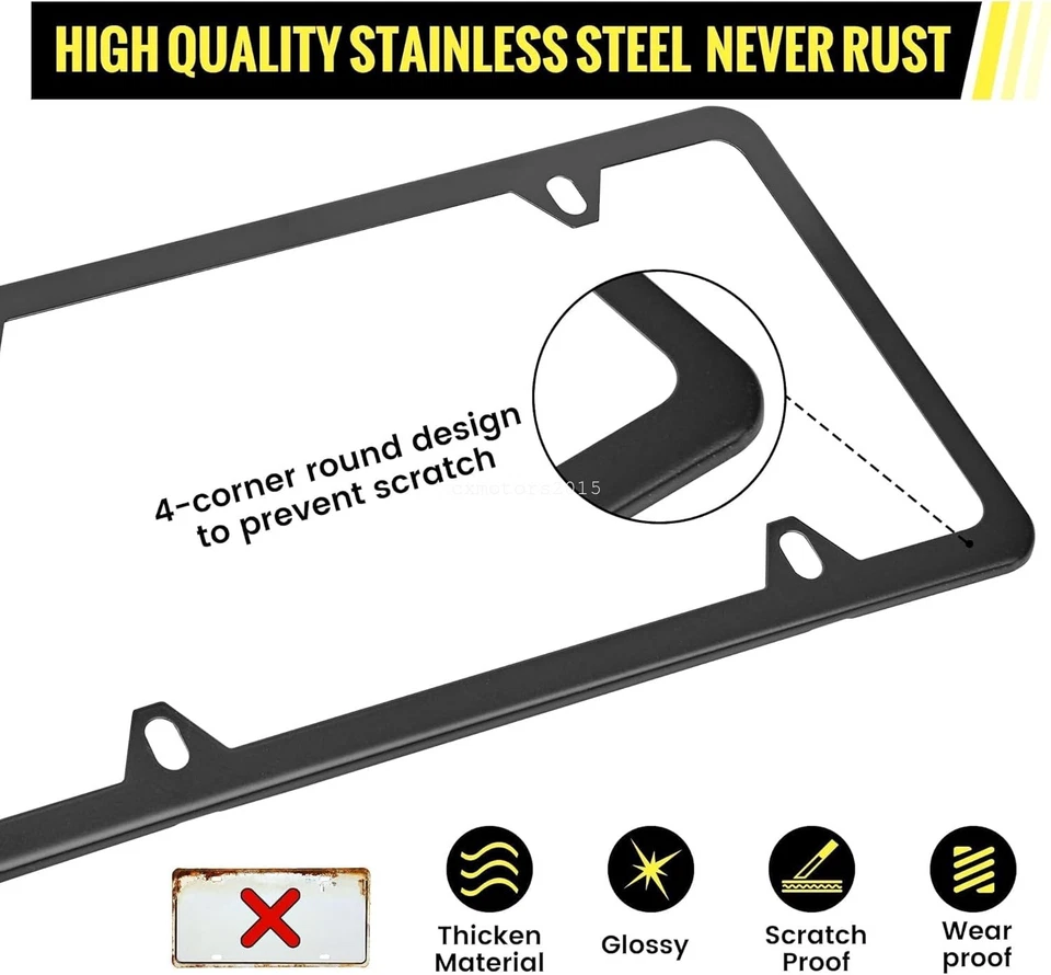 Marco de matrícula con kits de soporte de montaje de luz para autocaravana remolque camiones autocaravana Foto 4 de 4