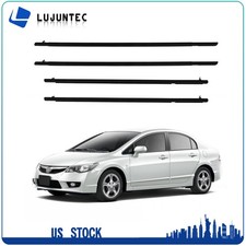 4 Fits 2006-2011 Honda Civic Sedan Weatherstrip Window Moulding Trim Seal Belt 4 Fits 2006-2011 Honda Civic Sedan Weatherstrip Window Moulding Trim Seal Belt