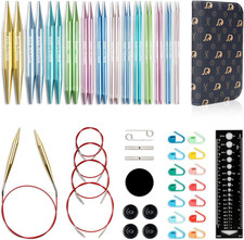 Set Di Ferri Da Maglia Circolari, Set Di Ferri Circolari Intercambiabili in Allu