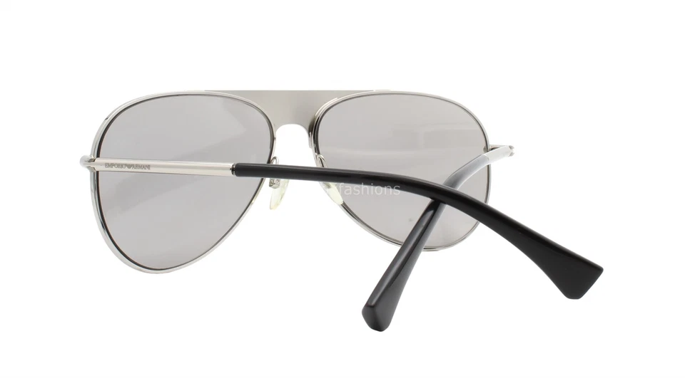Gafas de sol Emporio Armani EA 2003 3015/6V plateadas brillantes con espejo gris claro Foto 3 de 4
