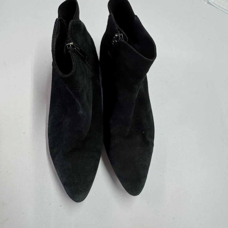 Botas Aquatalia Mujer Talla 8 Negras Gamuza Tobillo Cremallera Punta Hechas en Italia Foto 2 de 4