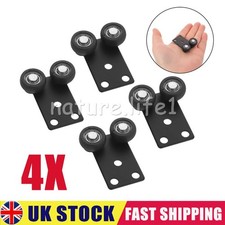 4X Sliding Wardrobe Door Wheels Cabinet Roller Closet Replacement Rollers UK NEW