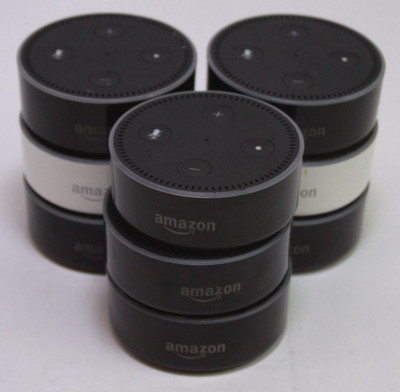 Lot of 9 Amazon Echo Dot 2nd Generation Smart Speaker RS03QR (SPEAKERS ONLY)