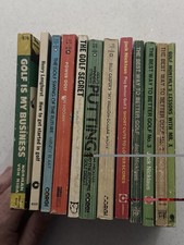 12 Vintage Golf Paperback Books Lot Jack Nicklaus Ben Hogan Billy Casper & More
