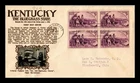 Dr Jim Stamps 3c Kentucky Statehood Block Scott 904 Crosby Photo Cachet FDC
