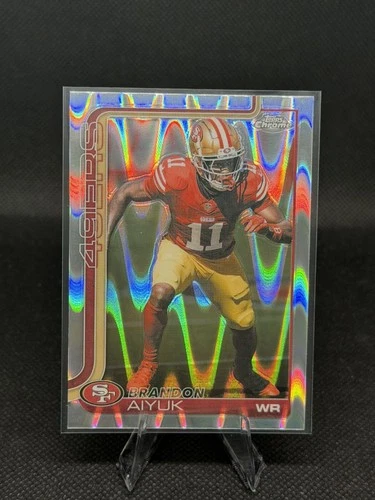 2025 Topps Chrome Football - Brandon Aiyuk #266 Ray Wave Refractor