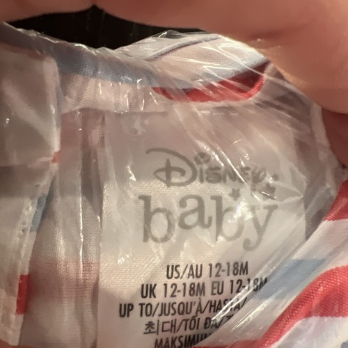 DISNEY STORE Girls Toddler 9-12 Months Red White Minnie Mouse Nautical Dress - Picture 6 of 7