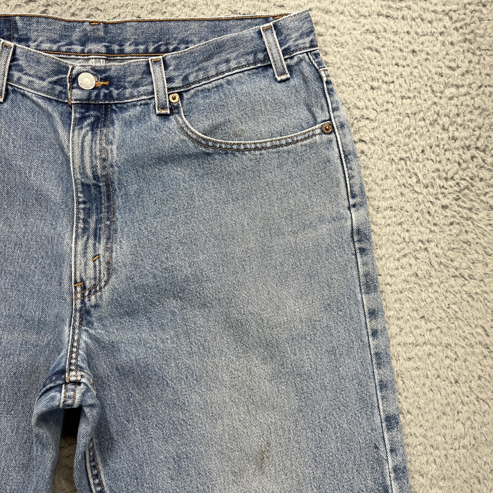 VTG Levi's 550 Jeans Mens 36x32 Blue Grunge Faded Relaxed Fit Tapered Leg Denim