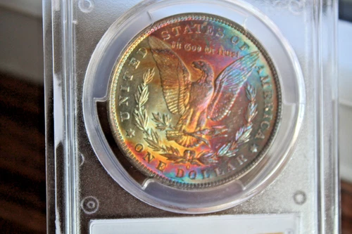 1883-O PCGS MS62 Toned Morgan Silver Dollar CAC Sticker