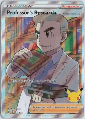 Professor's Research (Full Art) Ultra Rare Celebrations 024/025 NM
