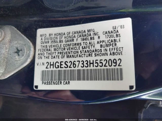 2003 Honda Civic Front Windshield Wiper Motor OEM 136k Miles Used - Image 2 of 4