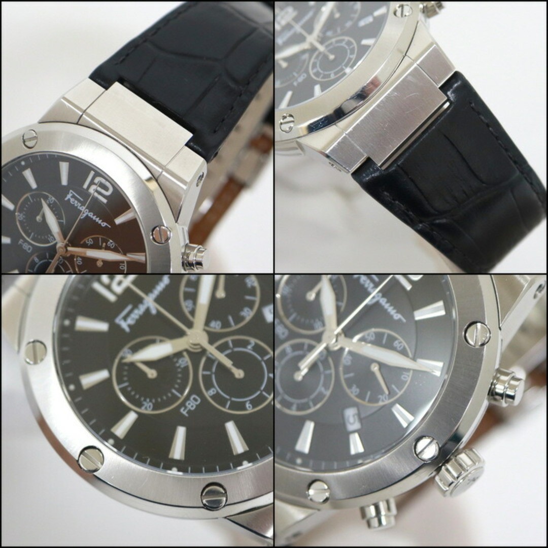 Ferragamo F80 Watch Quartz Stainless Steel Leather Band Used From Japan From Jap image 4