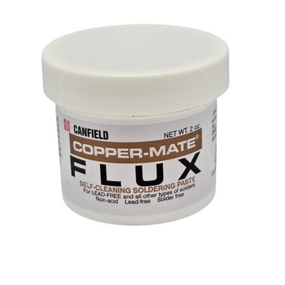 COPPER-MATE PASTE FLUX Canfield Stained Glass Supplies Soldering  2 oz ORMD