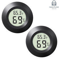 2 Pack Digital Hygrometer Thermometer - Indoor Temperature and Humidity Monitor