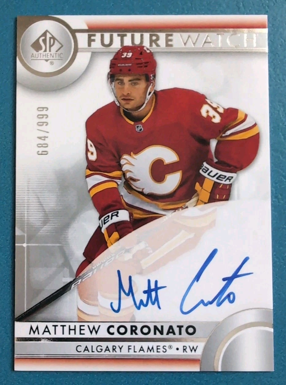 MATTHEW CORONATO FUTURE WATCH AUTO 2023-24 SP AUTHENTIC /999 AUTOGRA ROOKIE 196