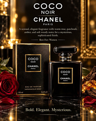 CHANEL Coco Noir Eau de Parfum Spray 3.4 fl oz Regular Size Woody Amber Rose