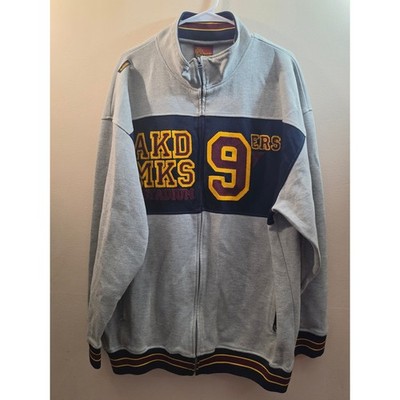 VTG Akademiks Stadium Division 1/4 Zip Sweatshirt XXL Gray Red Yellow Y2K Rare