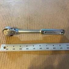 Vintage Indestro Select 6470 Ratchet Socket Wrench Tool 1/2" Drive USA Chrome