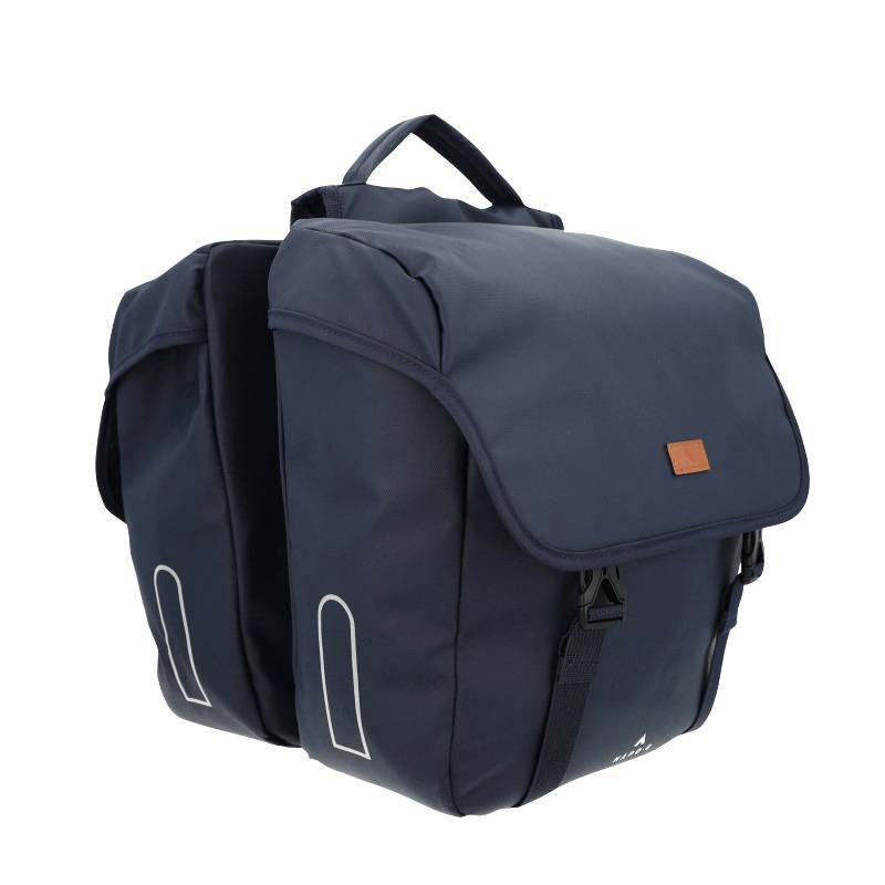 Sacoche arriere velo double Hapo.G bleue 2x13,5L pour porte-bagages