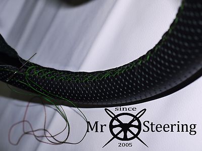 PASST ZU AUSTIN GOODWOOD PERFORIERTER LEDERLENKRADBEZUG GRÜNE DOPPELNAHT