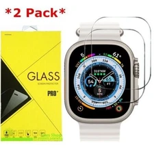 2Pack Tempered Glass Screen Protector for Apple Watch Ultra 49mm