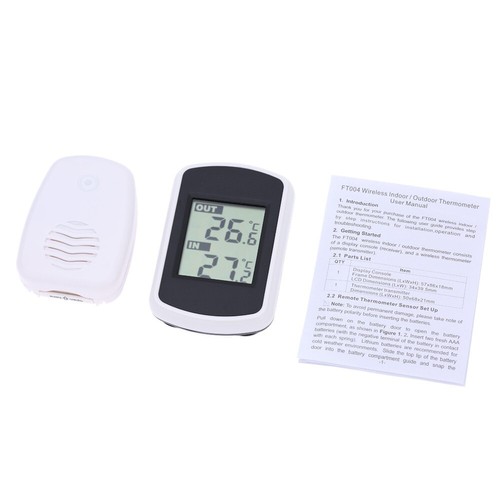 Wireless Weather Station with Outdoor Sensor LCD Thermometer Indoor Outdoor Thermometer - Picture 5 of 12