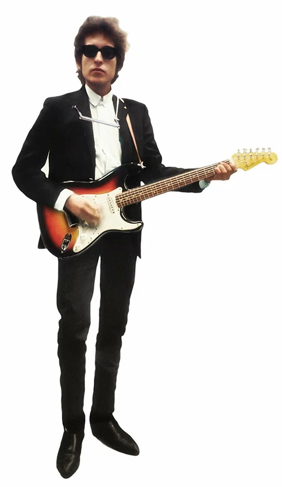 BOB DYLAN FENDER STRATOCASTER GUITAR LIFESIZE CARDBOARD STANDUP STANDEE CUTOUT
