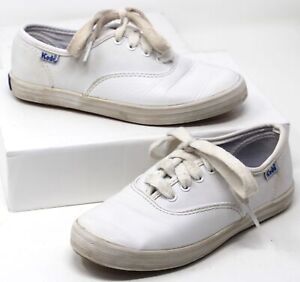 girls white leather keds