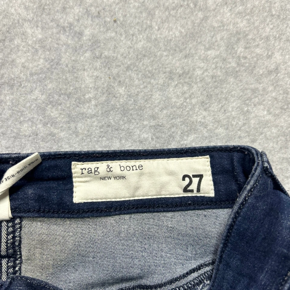 Rag & Bone Jeans Womens 27 Nina High Rise Ankle Skinny Dark Wash Stretch Denim - Image 3 of 4